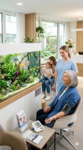 Mehr über den Artikel erfahren Aquarien in der Medizin: Warum Fische im Wartezimmer den Blutdruck senken